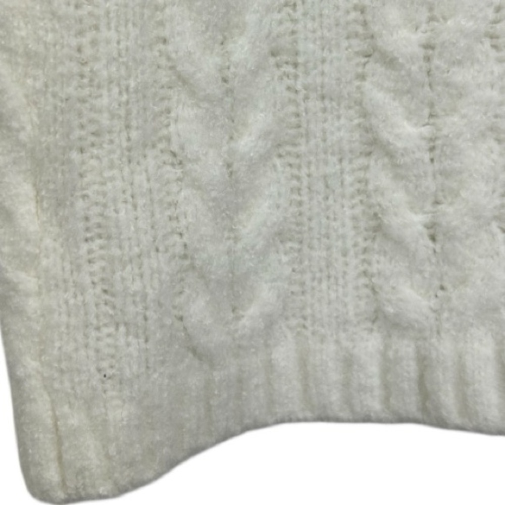 For Love and Lemons Billie Cardigan White Boho Chic Cropped Cable Knit  XS - Picture 4 of 11